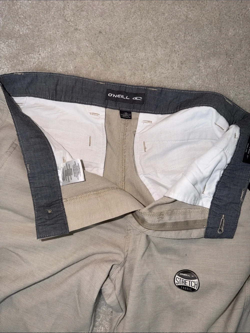 O'Neill Men's Flat Front Shorts in Light Tan